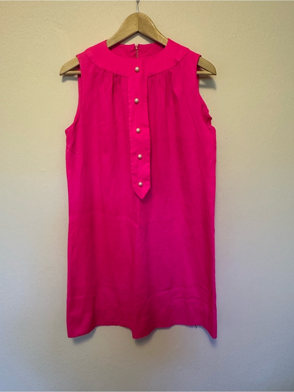 Vintage 1960s pink sleeveless mini dress